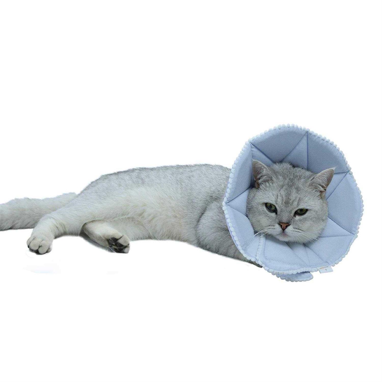 WZ PET Soft Cat Recovery Collar,Adjustable Dog Cat Cone,Dog Protective Cone Collar Surgery,for Cats and Puppy,Small