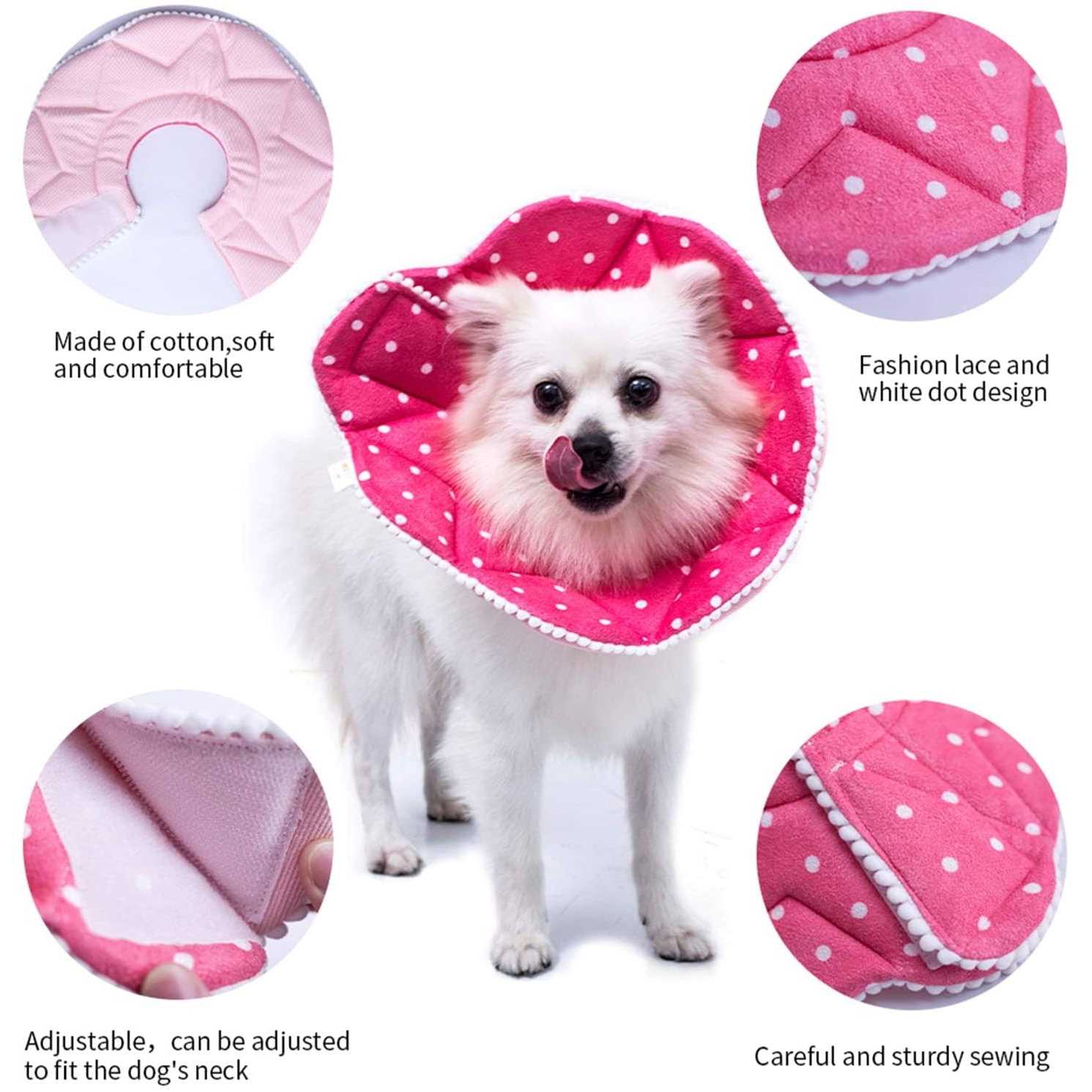 Alternative view of WZ PET Soft Cat Recovery Collar,Adjustable Dog Cat Cone,Dog Protective Cone Collar Surgery,for Cats and Puppy,Small