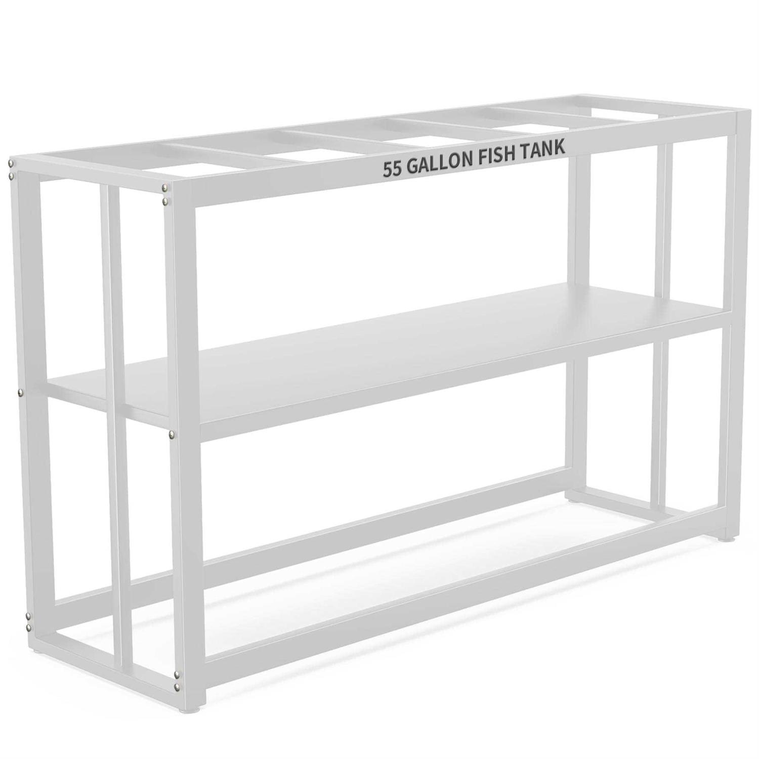 Akenow 55-75 Gallon Fish Tank Stand with Storage Shelf, 48.5 x14.9 x 29.2 Inch Aquarium Stand, Turtle Tank, Reptile Terrariums and Breeder Tank