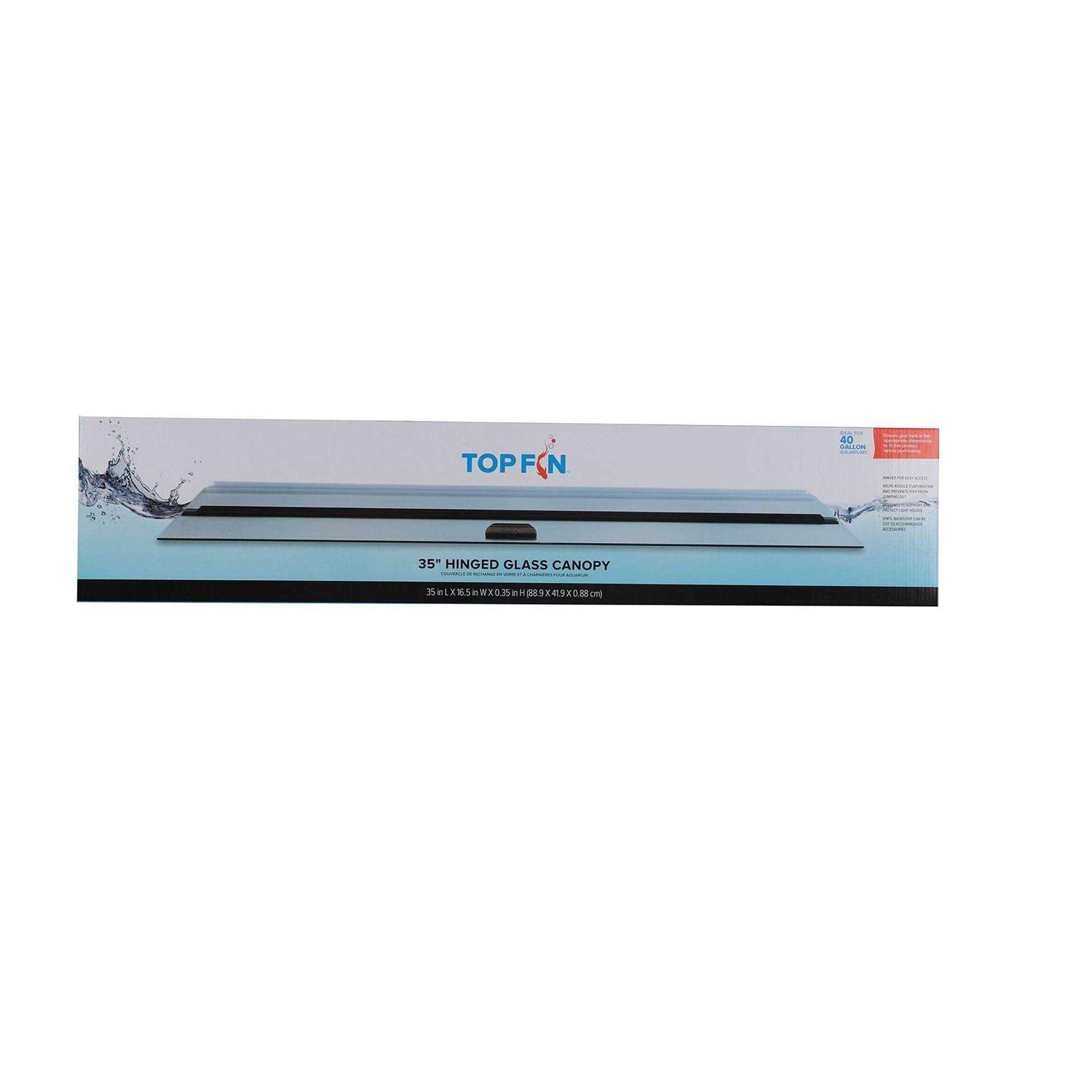 Top Fin Hinged Aquarium Tank Glass Top