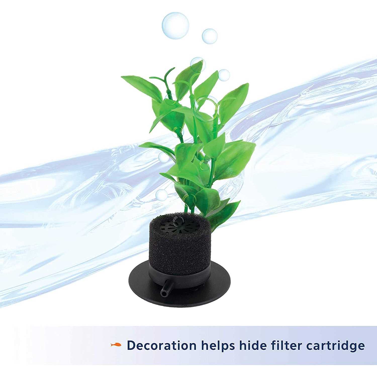 Alternative view of Aqueon Betta Filter with Natural Plant