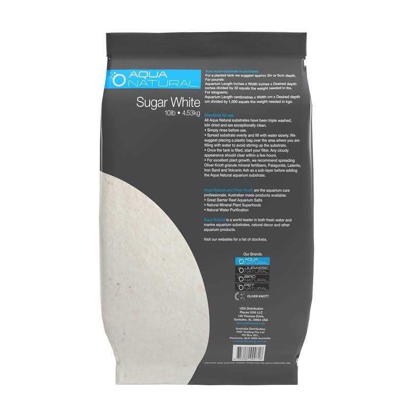 Alternative view of Aqua Natural Sugar White Sand 10lb Substrate for Aquascaping, Aquariums, Vivariums and Terrariums