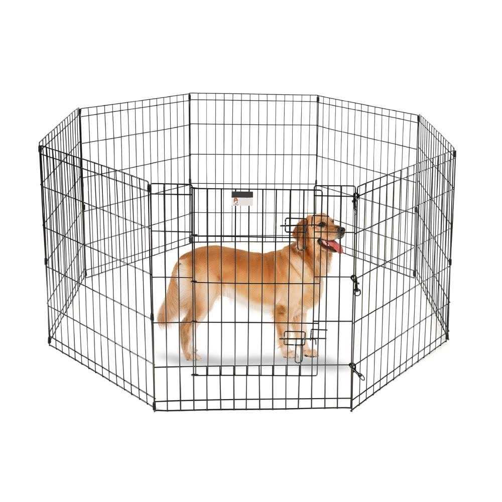 Pet Adobe Folding Metal Pet Playpen 8 Panel 959085LJO