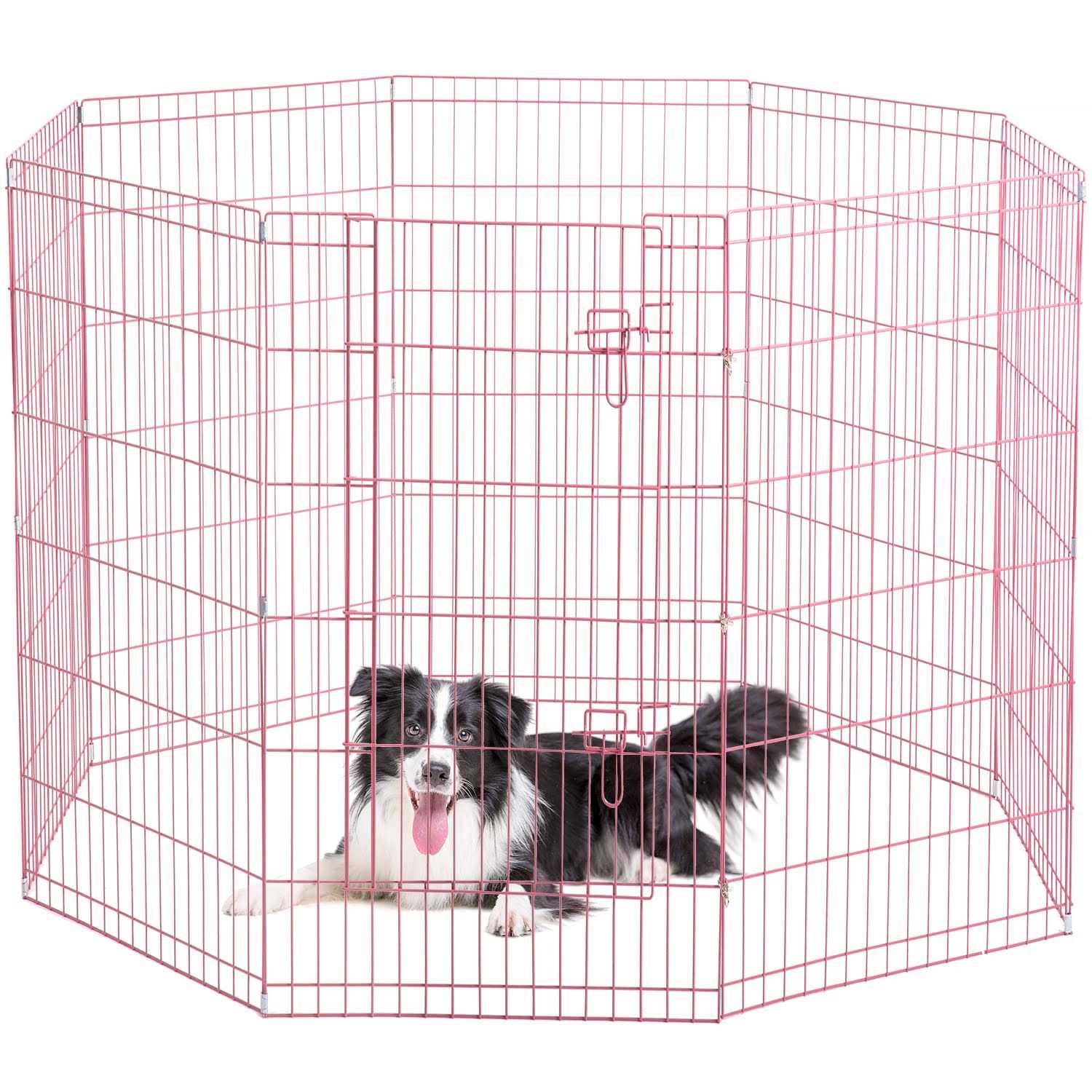 Alternative view of Bestpet 8-Panel Tall Dog Playpen Crate Fence Pet Kennel Play Pen Exercise Cag