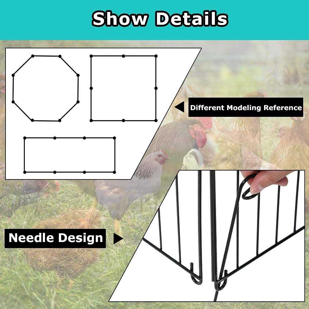 Alternative view of BestPet Large Metal Chicken Coop Chicken Run Outdoor Walk-in Poultry Cage Duck Coop Chicken Pen Pet Playpen w/Door & Cover Rabbit Enclosure