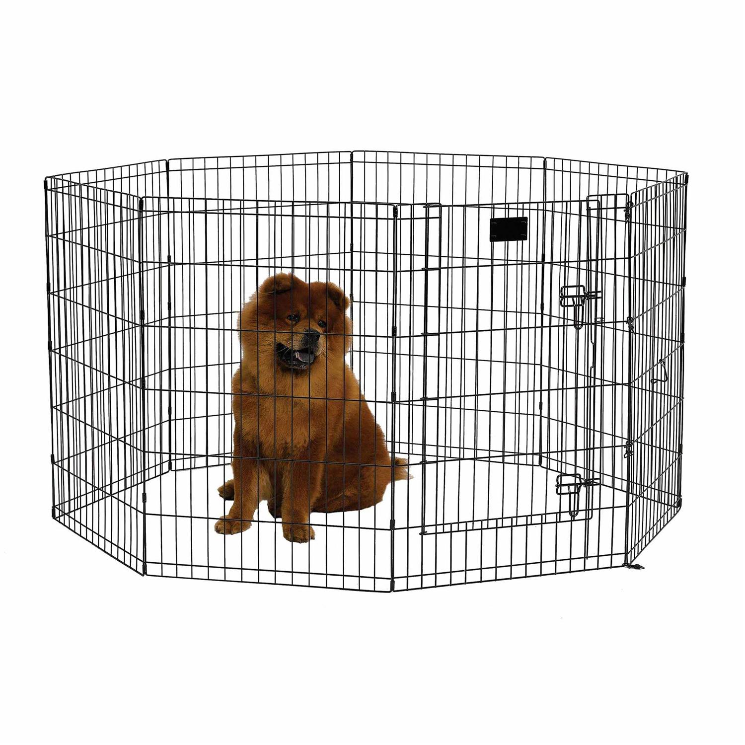 Midwest 36 Black Exercise Pen with Door