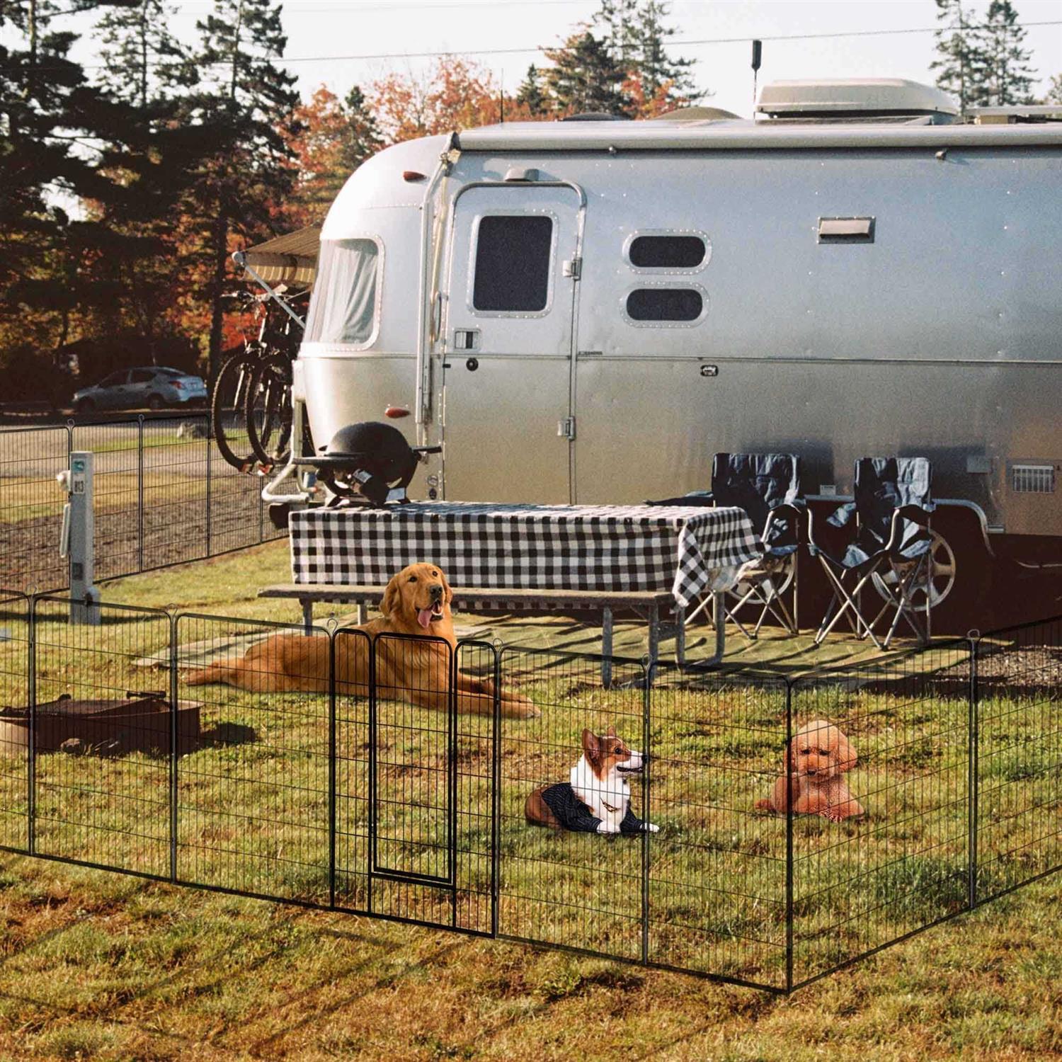 Alternative view of Yescom Pet Playpen Extra Large Dog Exercise Fence Panel Crate