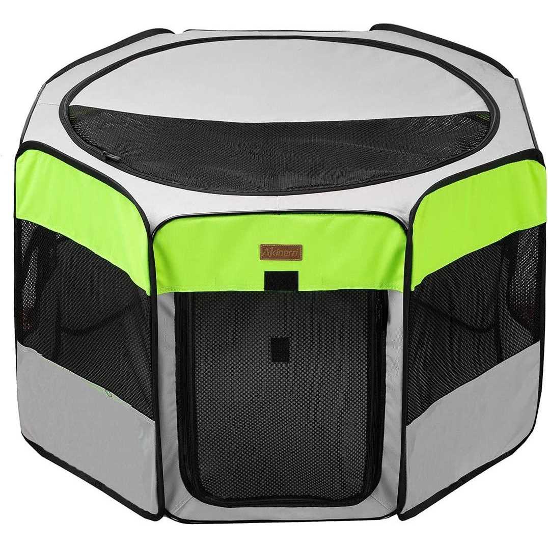 Akinerri Dog Playpen Portable Pet Play Pen for Cat Puppies Rabbits