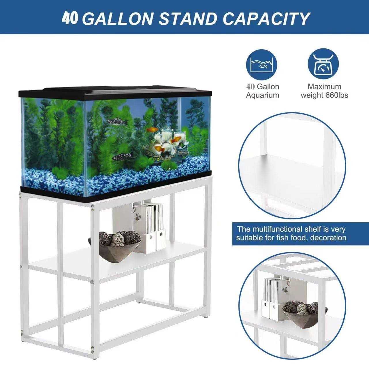 Alternative view of WSYFC 40 Gallon Fish Tank Stand, with Storage Shelf 36.5 x 18.5 x 29.5 Inch Aquarium Stand, Turtle Tank, Reptile Terrariums and Breeder Tank