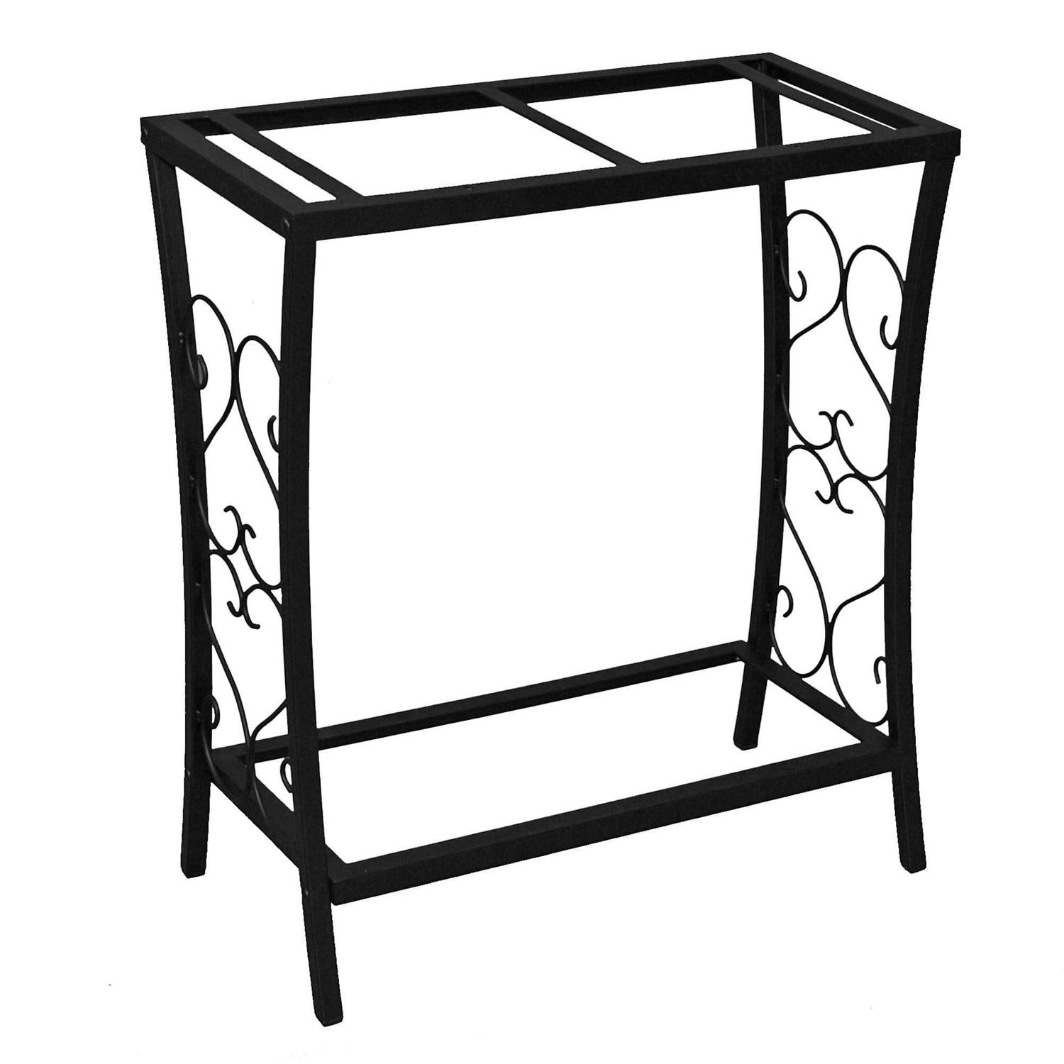 Alternative view of Aquatic Fundamentals 20 Gallon Scroll Aquarium Stand Black