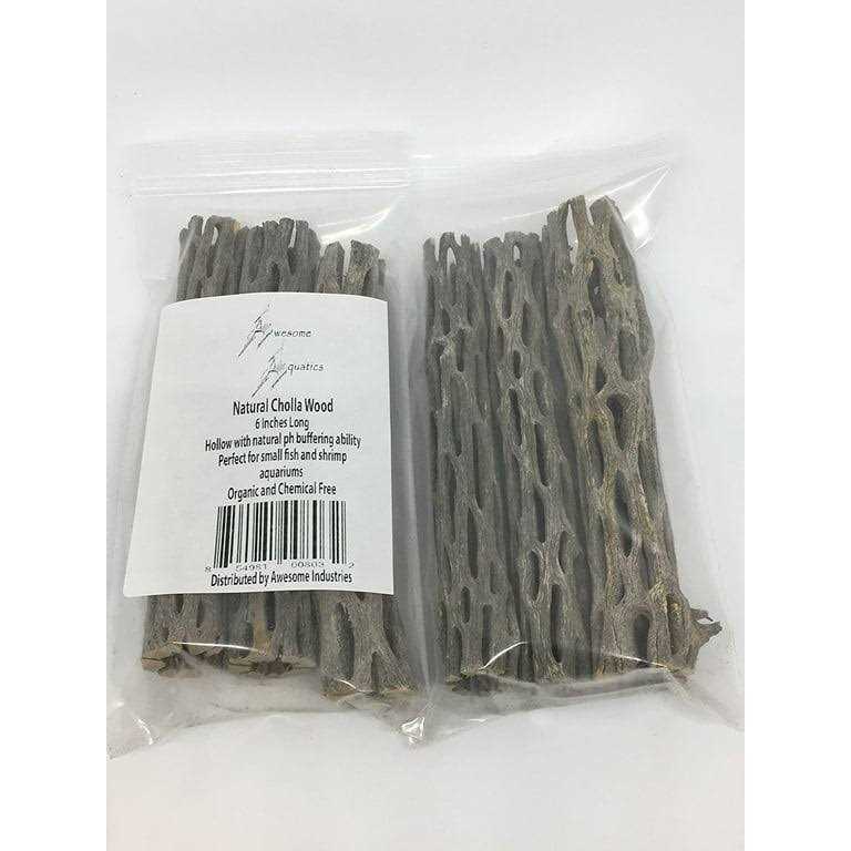 Alternative view of Awesome Aquatic Natural Cholla/Choya Wood 3 Pieces 6 for Shrimp Habitat and Food Treat Hermit Crabs Plecos Aquarium Decoration Lowers pH Hideouts and