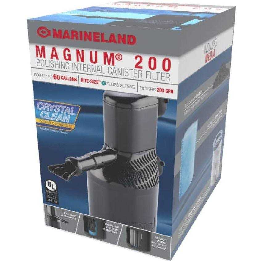 Alternative view of Marineland Magnum 200 Polishing Internal Canister Filter