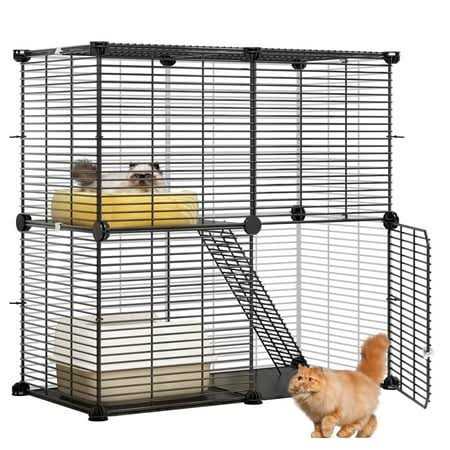 Dextrus 2-Tier Indoor Cat Cage Pet Playpen for Ferrets