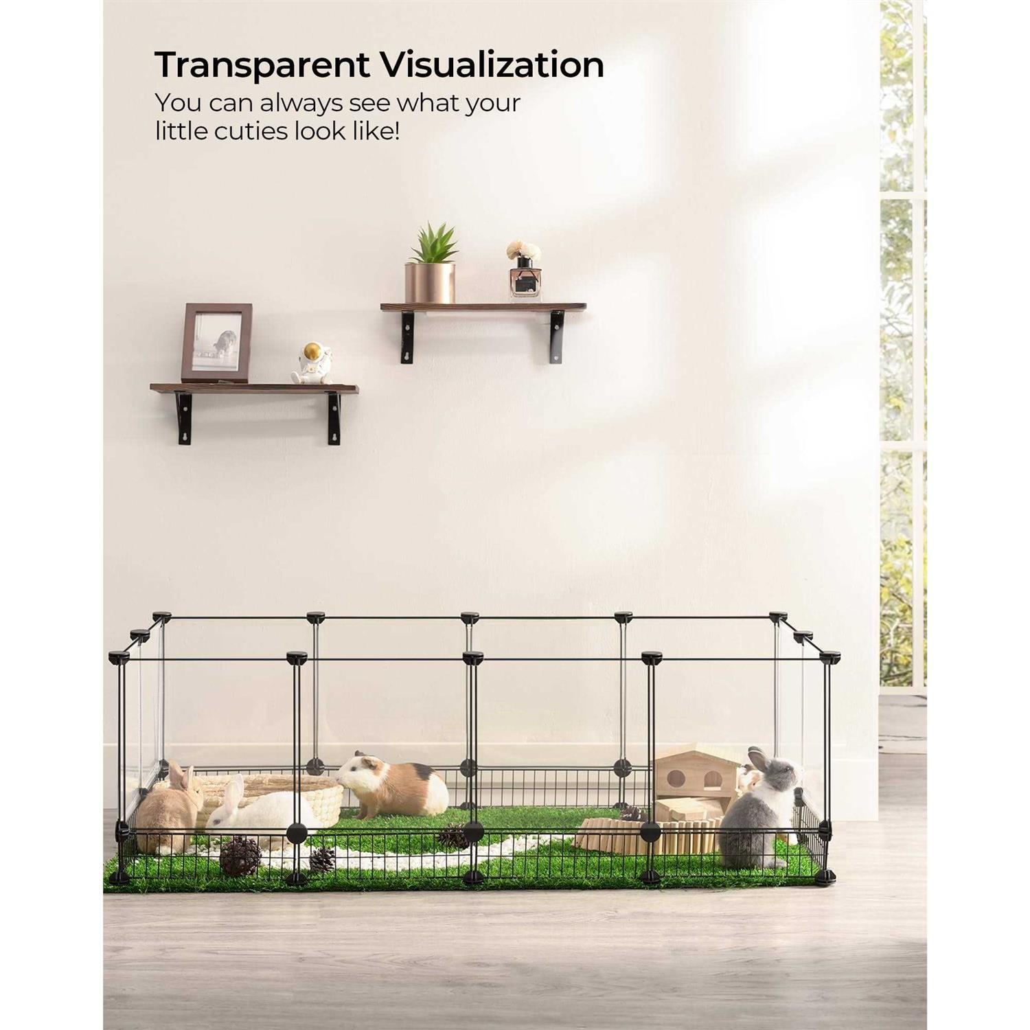 Alternative view of DINMO Rabbit Playpen guinea Pig cages Hamster cages Iron Net Bottom Design for Small Animal