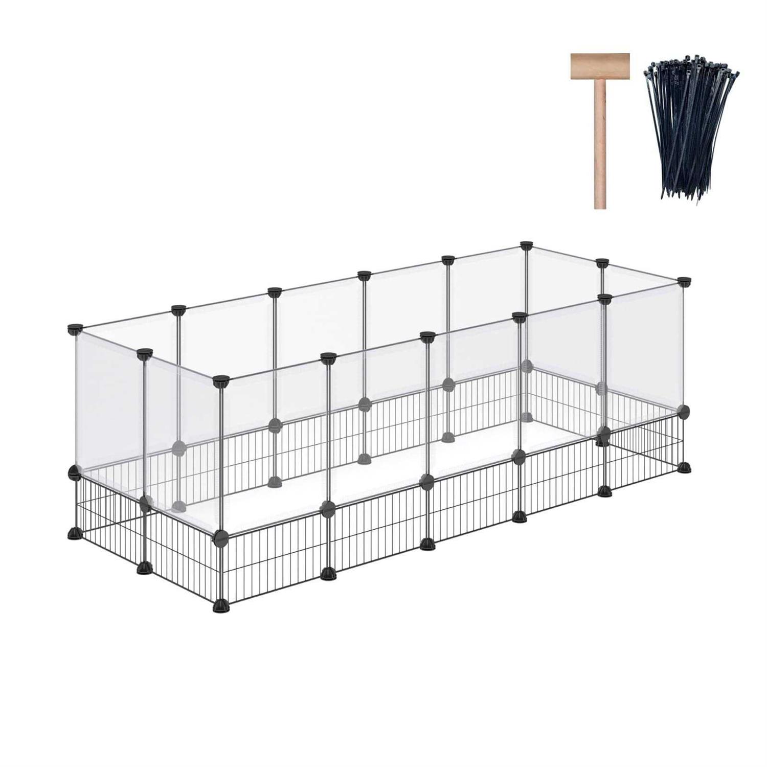 DINMO Rabbit Playpen guinea Pig cages Hamster cages Iron Net Bottom Design for Small Animal
