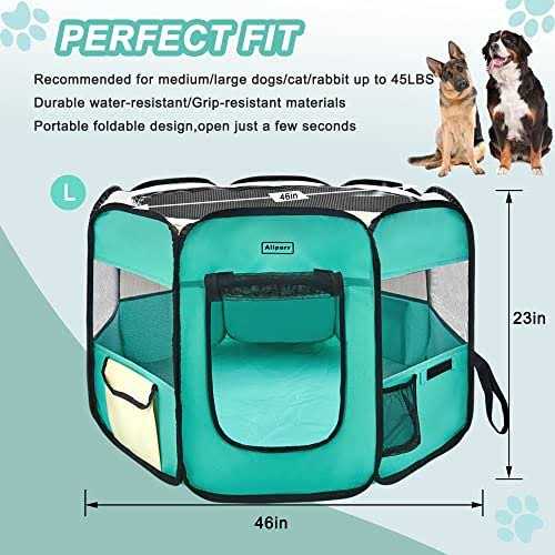 Alternative view of Aliparr Portable Pet Playpen,Dog Playpen Foldable Pet Exercise Pen Tents for Dogscatsrabbitspets,Cat Playpen Indooroutdoor Travel Camping Use