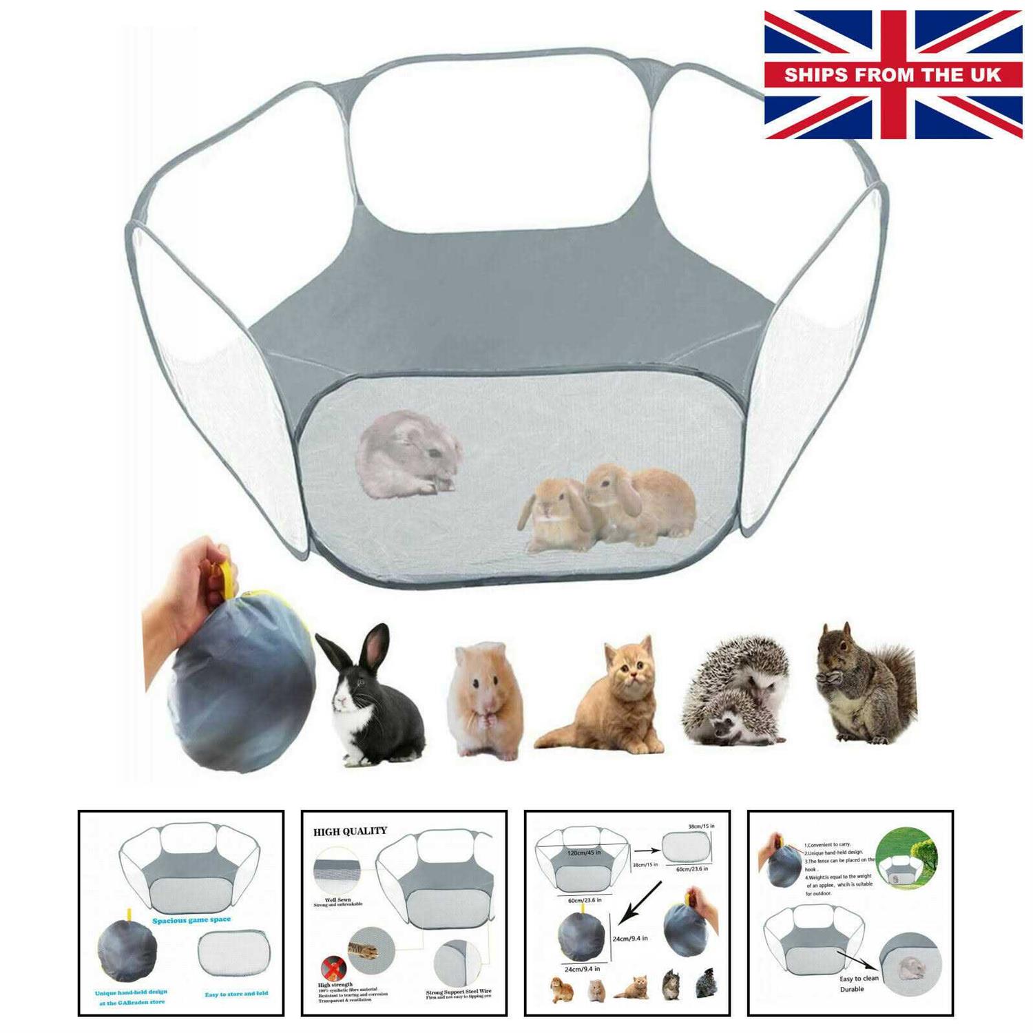 Alternative view of GABraden Small Animals Tent,Reptiles Cage,Breathable Transparent Pet Playpen Pop Open Outdoor/Indoor Exercise Fence,Portable Yard Fence
