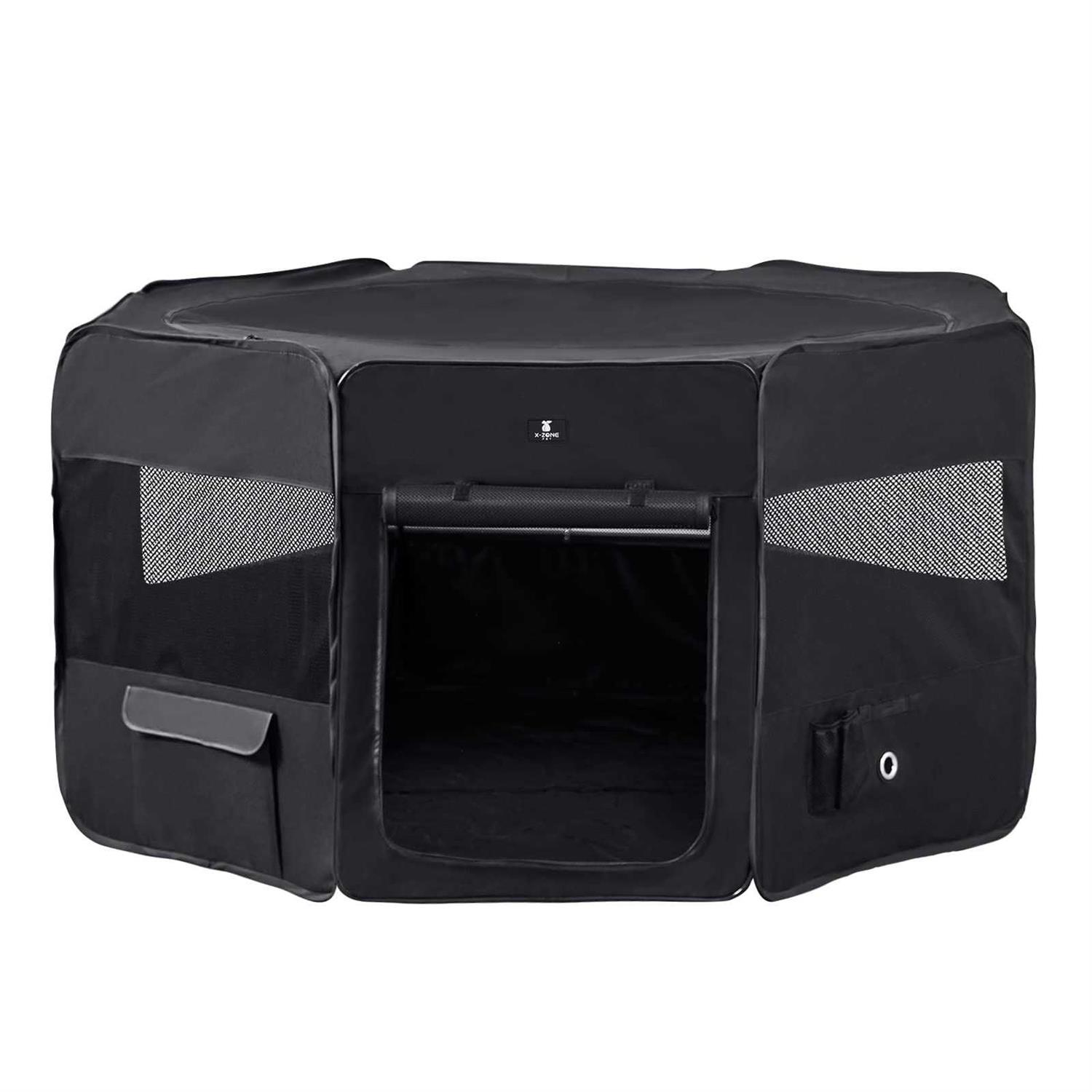 Alternative view of X-ZONE Pet Portable Foldable Pet Dog Cat Playpen Crates Kennel/Premium 600D Oxford Cloth,Removable Zipper Top, Indoor and Outdoor Use