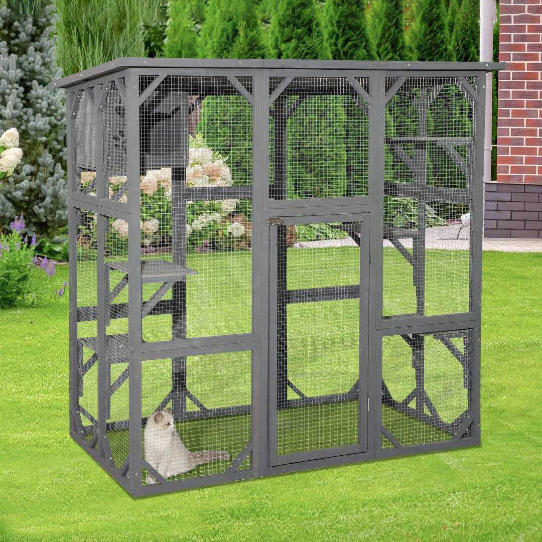 JOVNO Catio Outdoor Cat Playpen 1PS9802MGR-05