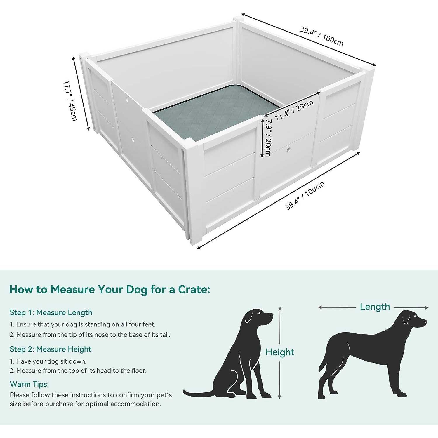 Alternative view of YITAHOME Whelping Box for Dogs Pee L×39.4" W Indoor Wooden Dog Pen Large Medium Small Dogs