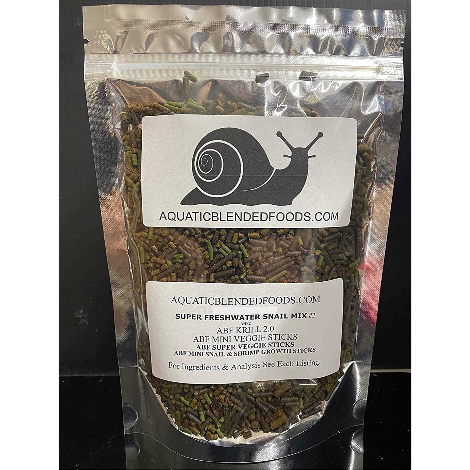 AQUATICBLENDEDFOODS ABF Aquatic Freshwater Snail Food Mix #2 with Calcium