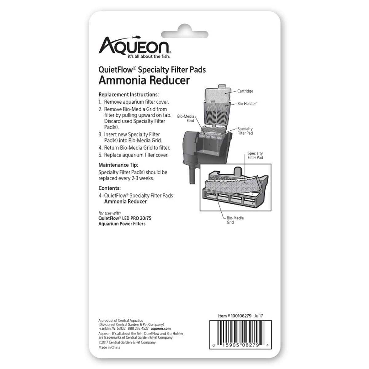 Alternative view of Aqueon QuietFlow Specialty Ammonia Reducer Filter Pads