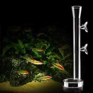 Alternative view of AnxunJim Aquarium Shrimp Feeding Tube and Dish Clear Crystal Glass Fish Tank Shrimp Feeder Tube Tray