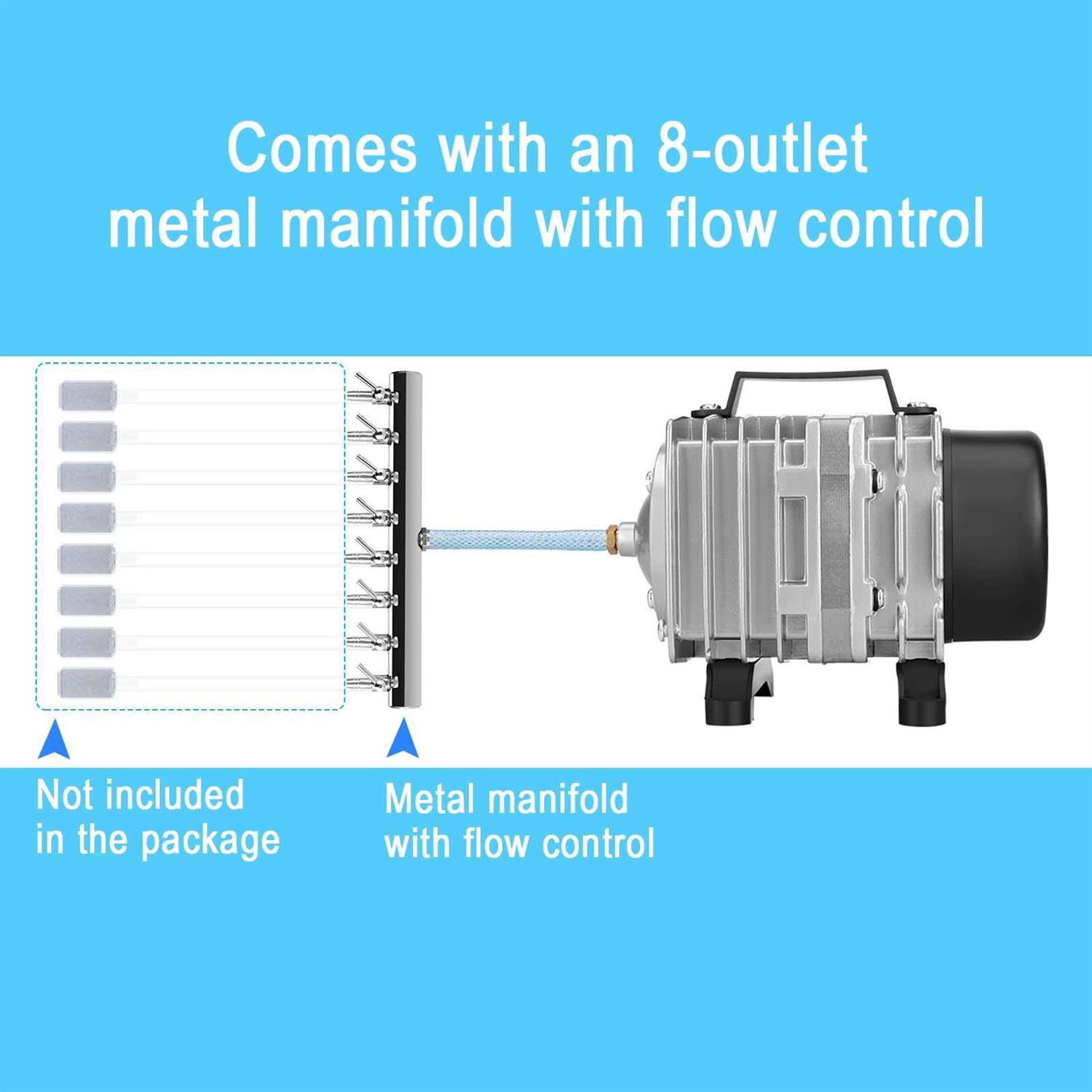 Alternative view of Aquarium Air Pump AquaMiracle Air Pump for Fish Tank Hydroponic Air Pump