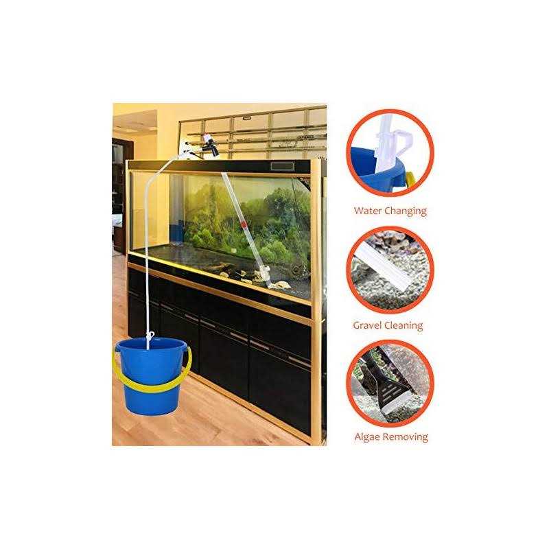 Alternative view of AquaMiracle Aquarium Gravel Cleaner, Fish Tank Siphon Cleaner, Long Nozzle Quick Water Changer for Water Changing and Filter Gravel Cleaning