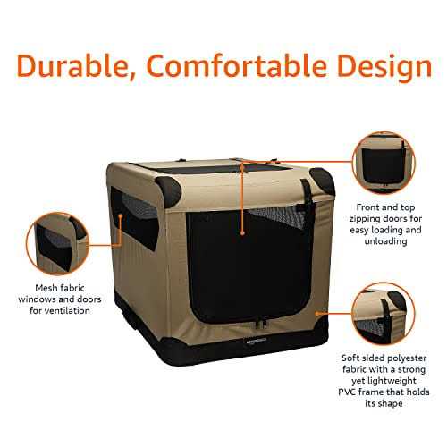 Alternative view of Amazon Basics 2-door Soft-sided Folding Travel Crate Dog Kennel