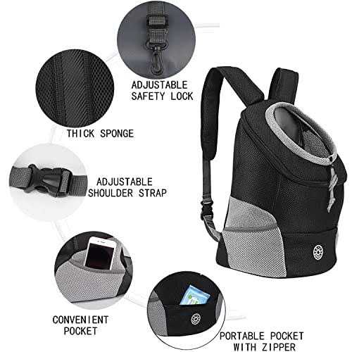 Alternative view of YESLAU Dog Backpack Carrier Pet Carrier for Small Medium Dogs Travel Bag Front Pack Breathable Adjustable with Safety Reflective Strips for Hiking