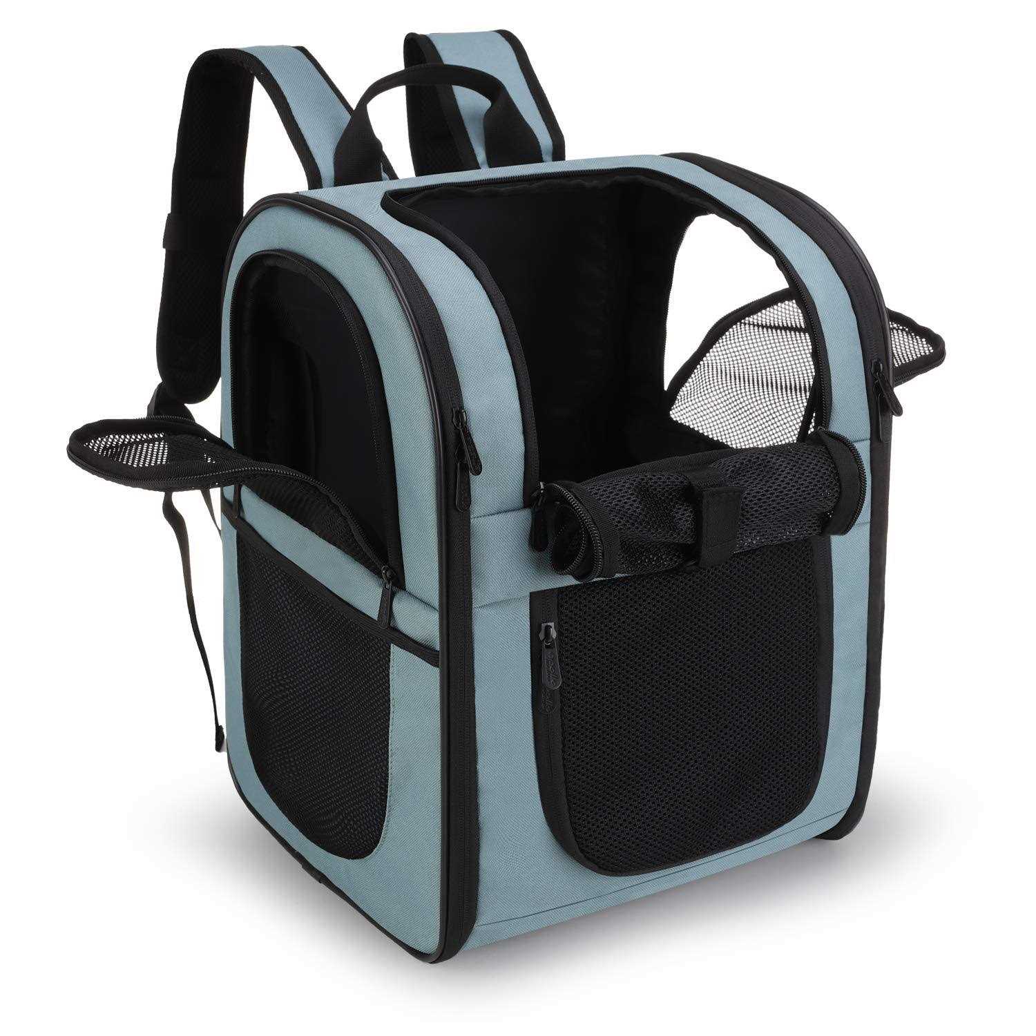 Apollo walker Pet Carrier Backpack for Large/Small Cats and Dogs, Puppies, Safety Features and Cushion Back Support for Travel