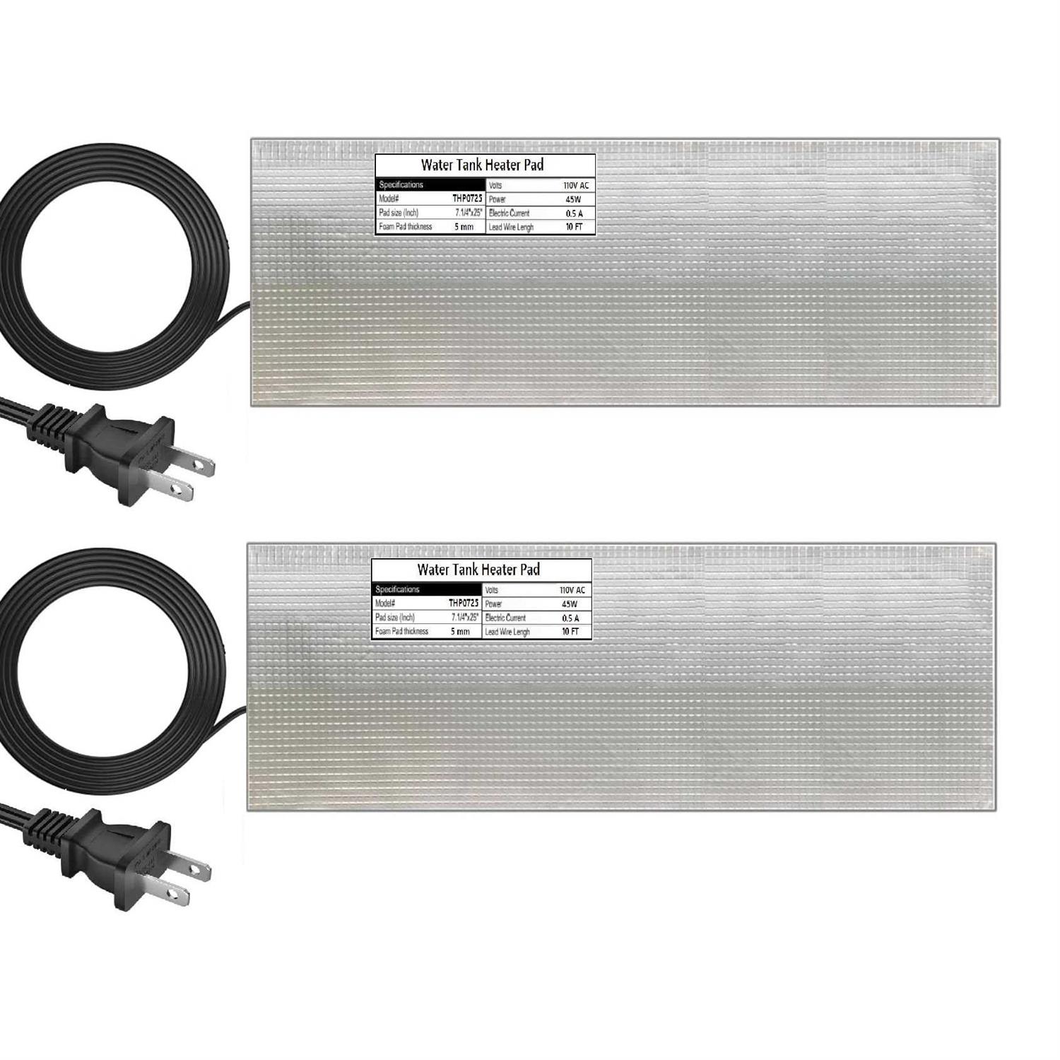 H&G lifestyles RV Holding Tank Heater Pad Use with Up to 50 Gallons Fresh Water 120V Holding Tank Heating Pad with Constant temperature