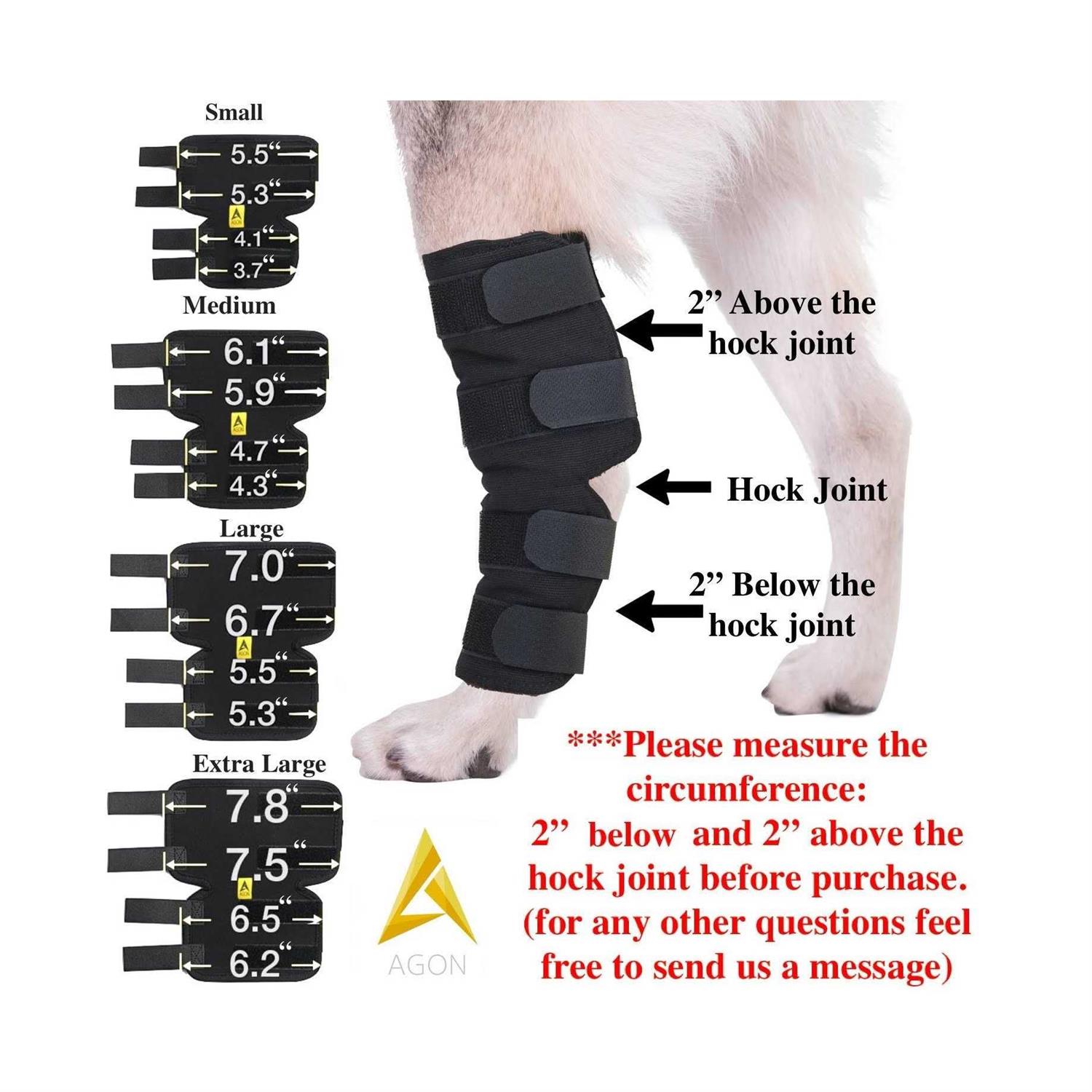 Alternative view of Agon canine Dog Hock Brace Rear Leg Joint Wrap Protects Wounds as They Heal, compression Wrap, Heals and Prevents Injuries and Sprains Helps