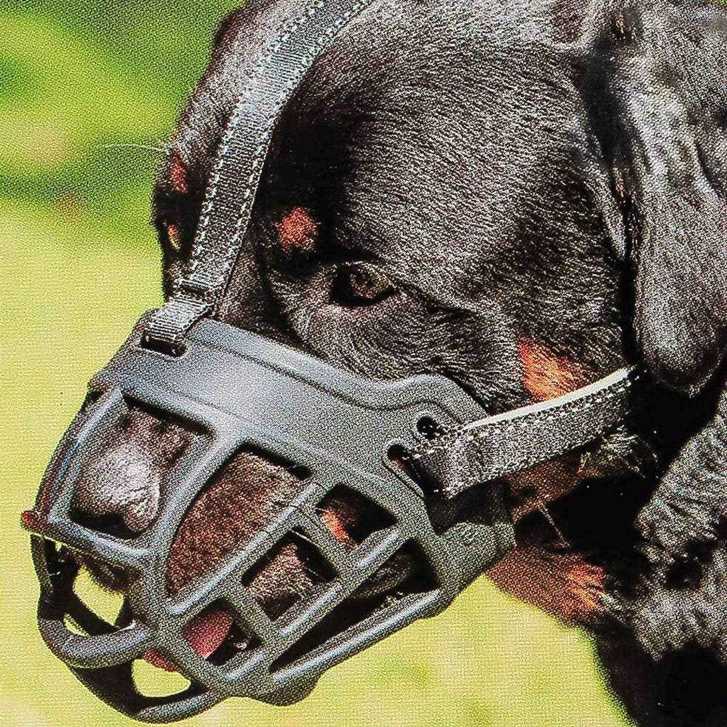 Barkless Dog Muzzle,Soft Basket Silicone Muzzles for Dog, Best to Prevent Biting, Chewing and Barking, Allows Drinking and Panting