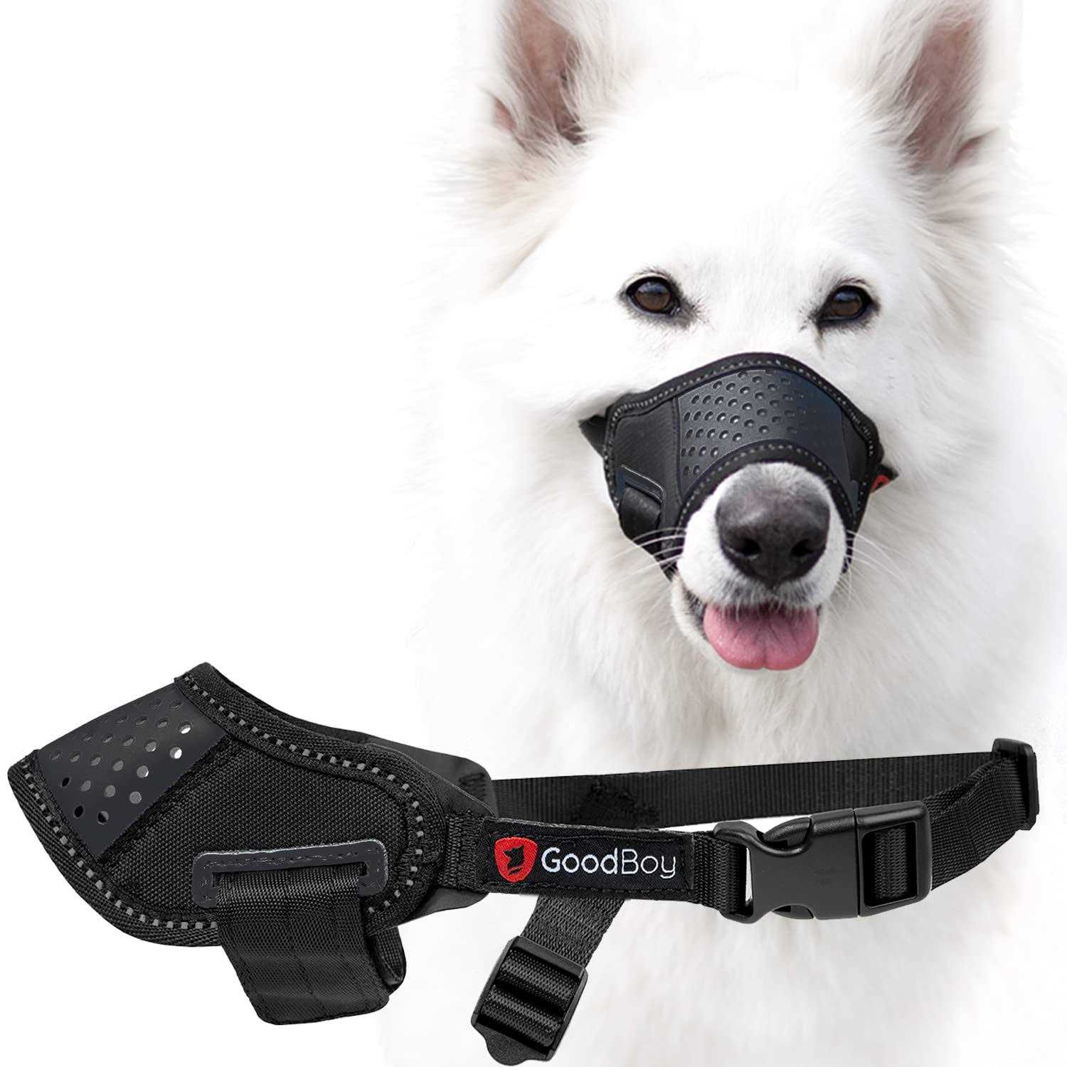 GoodBoy Dog Muzzle That Allows Drinking and Panting, Prevents Biting