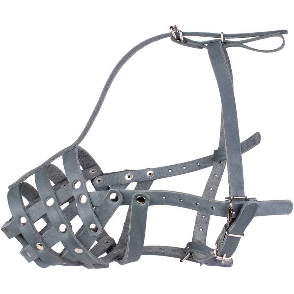 Alternative view of CollarDirect Dog Muzzle German Shepherd Dalmatian Doberman Setter Leather Basket Medium Large Breeds