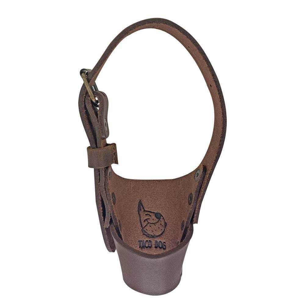 Alternative view of Taco Dog Leather Dog Muzzle Guard Handmade from Full Grain Leather