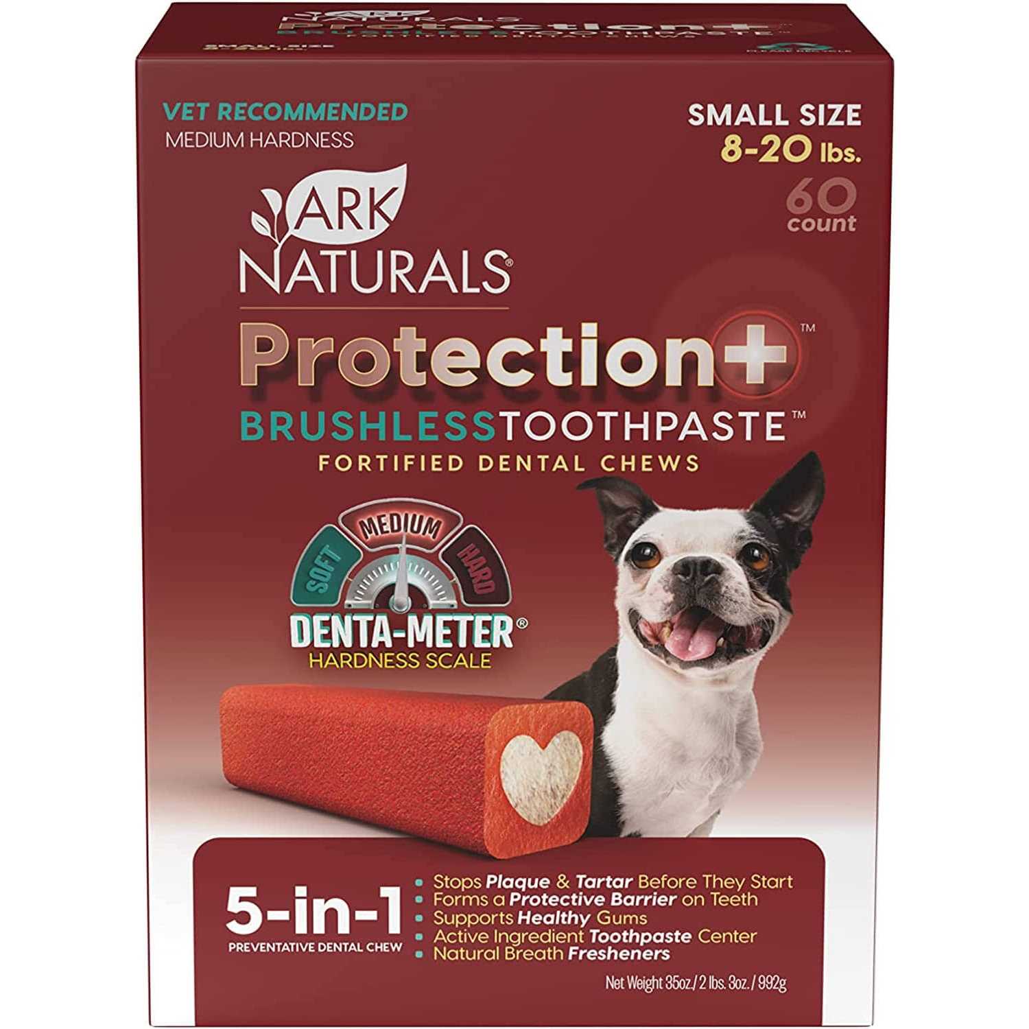 Ark Naturals Protection+ Brushless Toothpaste Fortified Dental Dog Chews
