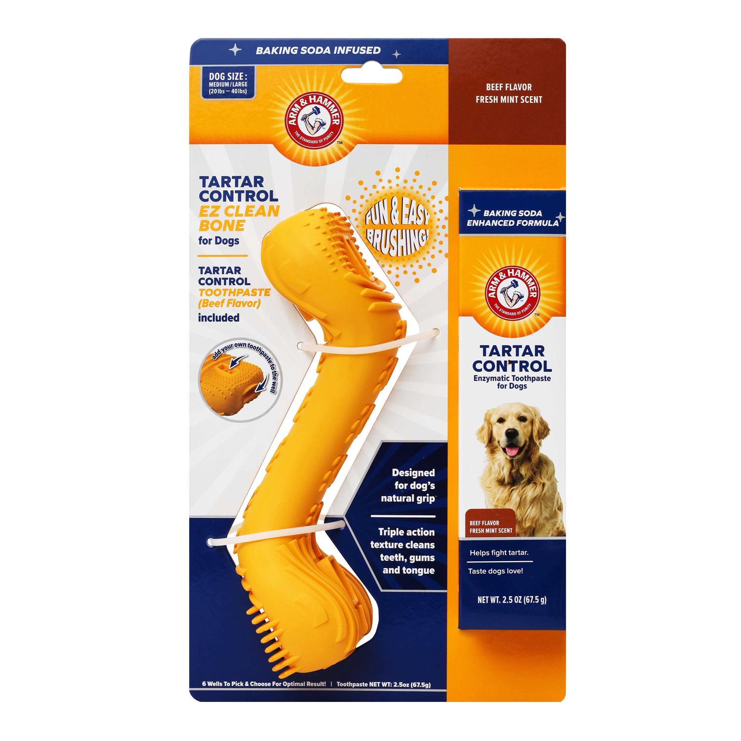 Arm & Hammer Tartar Control EZ Clean Bone with Toothpaste