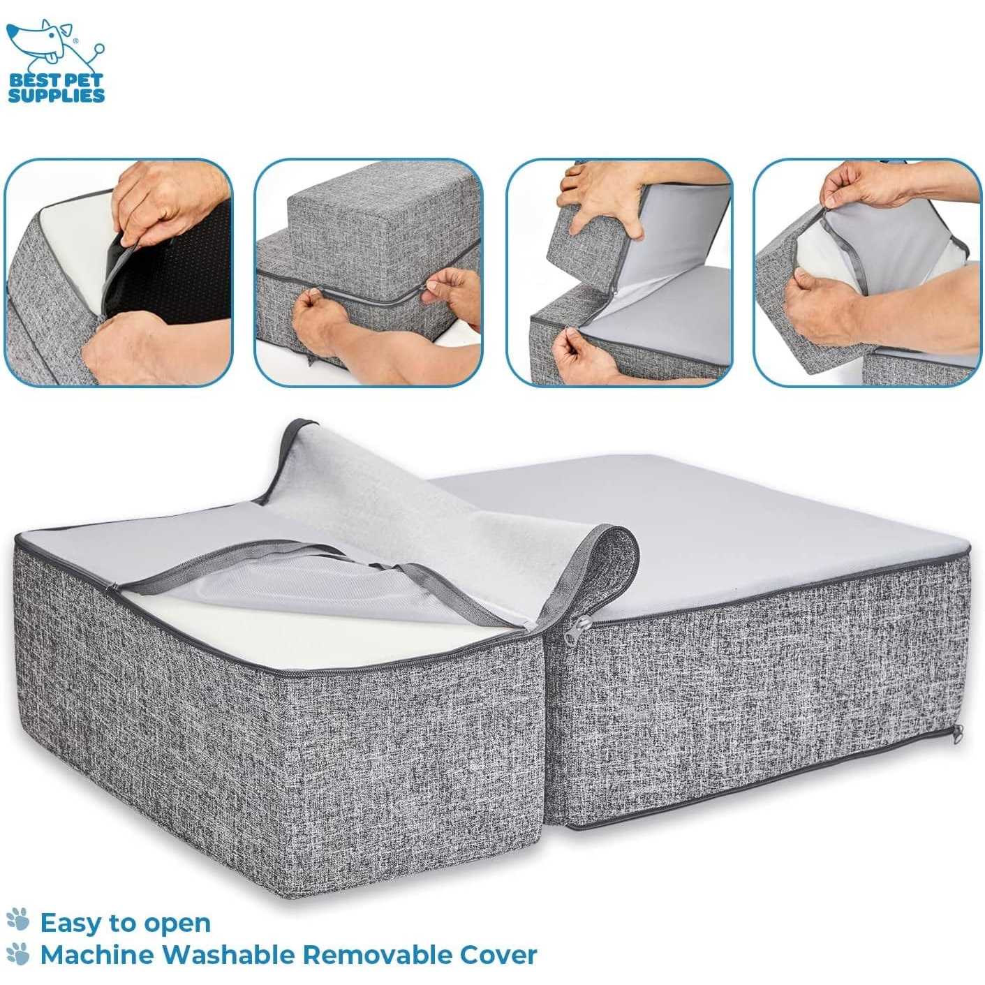 Alternative view of Foldable Pet Steps/Stairs with CertiPUR-US Certified Foam by Best Pet Supplies