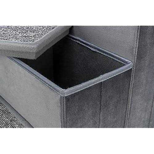 Alternative view of TRIXIE Velour Foldable 3-Step Pet Stairs with Storage