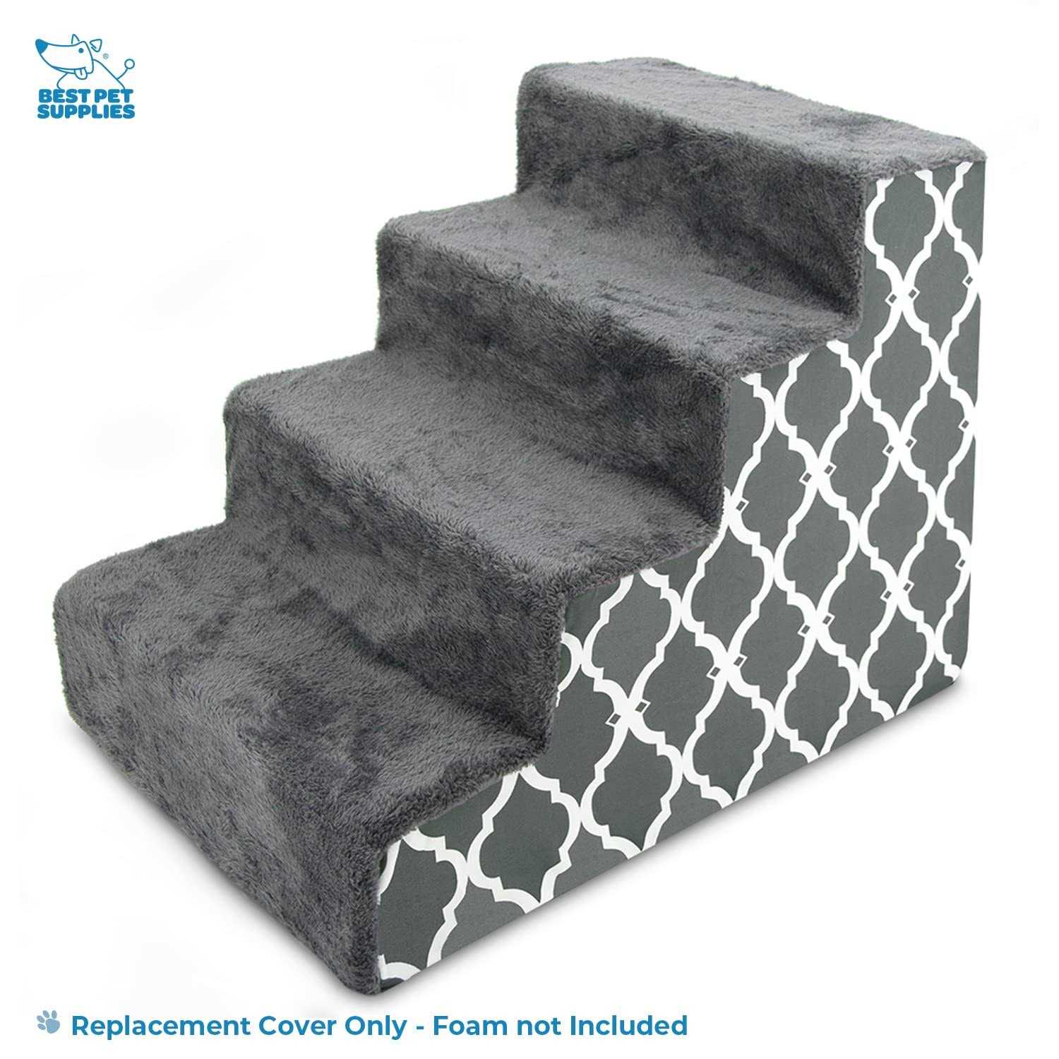 Alternative view of Best Pet Supplies Foam Pet Steps Cover for Small Dogs and Cats, Portable Ramp Stairs for Couch, Sofa, and High Bed Climbing