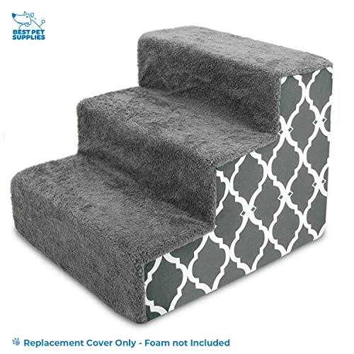 Alternative view of Best Pet Supplies Foam Pet Steps Cover for Small Dogs and Cats, Portable Ramp Stairs for Couch, Sofa, and High Bed Climbing