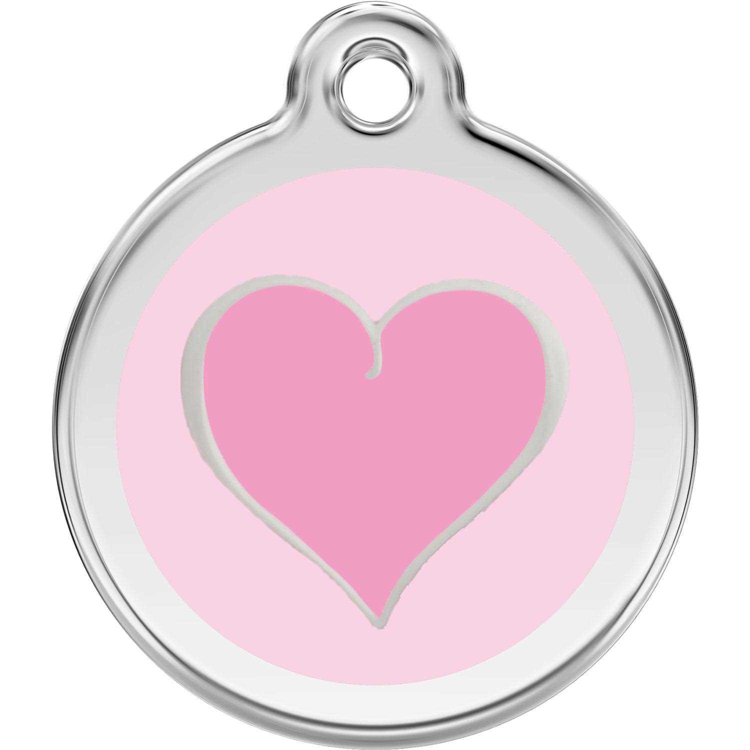 Red Dingo Enamel Pet ID Tag Heart