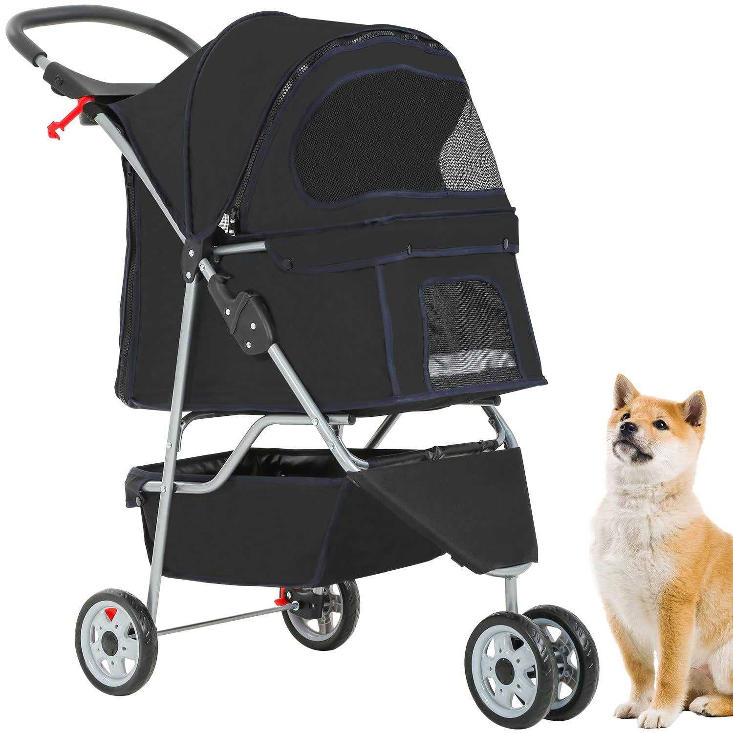 Bestpet Pet Stroller Cat Dog Cage Stroller Travel Folding Carrier