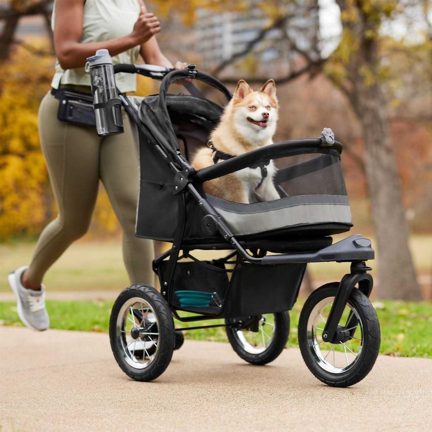 Frisco No-Zip Collapsible Cat & Dog Jogger Stroller