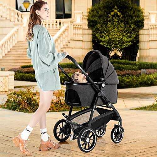 Alternative view of Kenyone Pet Stroller 3 in 1 Dog Stroller for Medium Small Size Dogs
