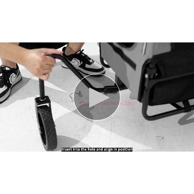 Alternative view of BestPet dog Stroller 2-in-1dog bike trailer pet Stroller bicycle trailer jogger pet dog carrier cart