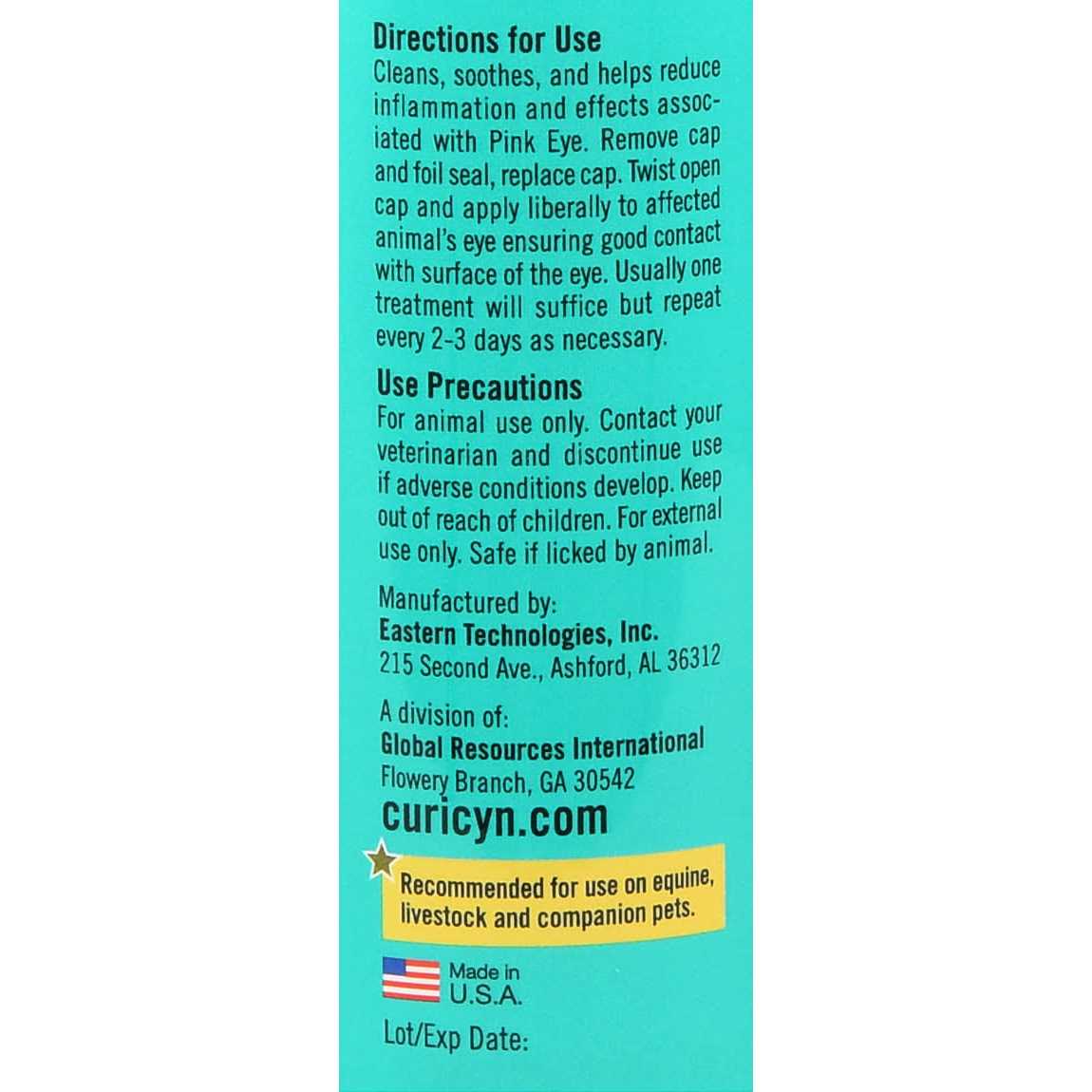Alternative view of Curicyn Pink Eye Solution